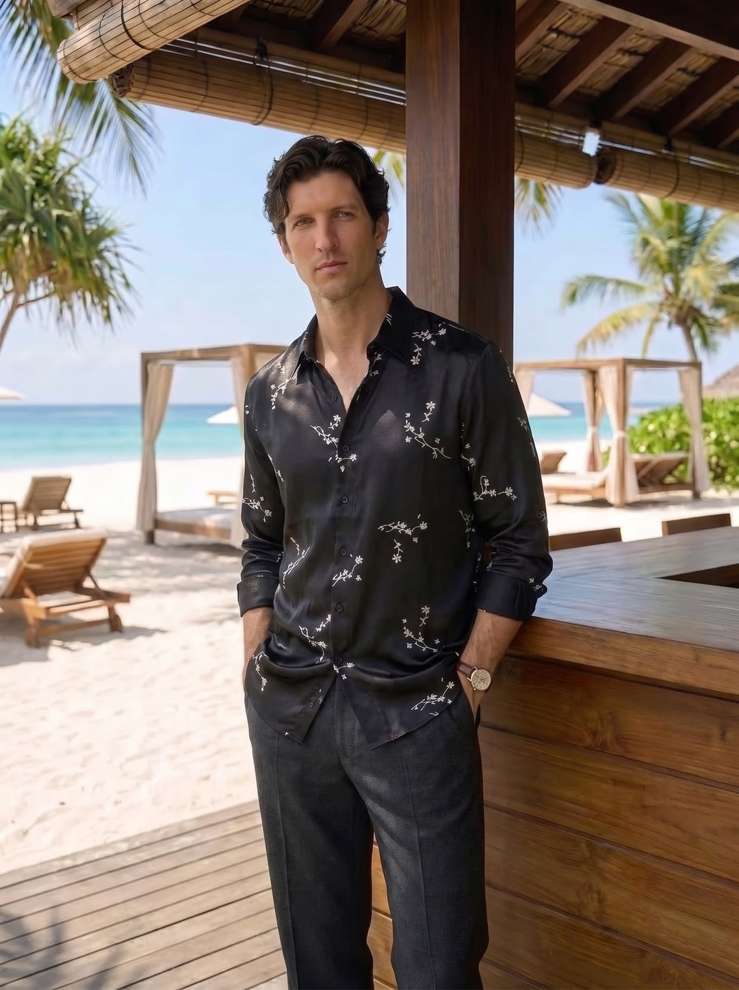 The Vigna Premium Embroidered Shirt – Nero