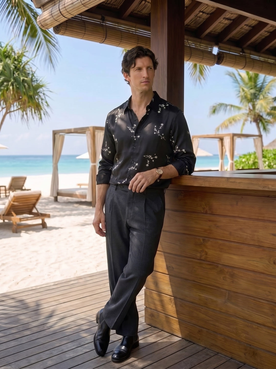 The Vigna Premium Embroidered Shirt – Nero