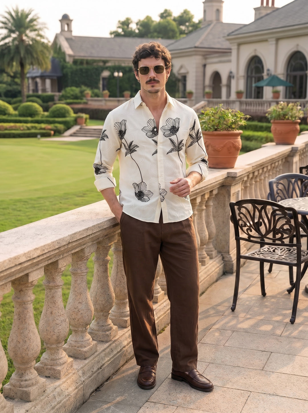 The Bellarivo Premium Printed Shirt – Bianco