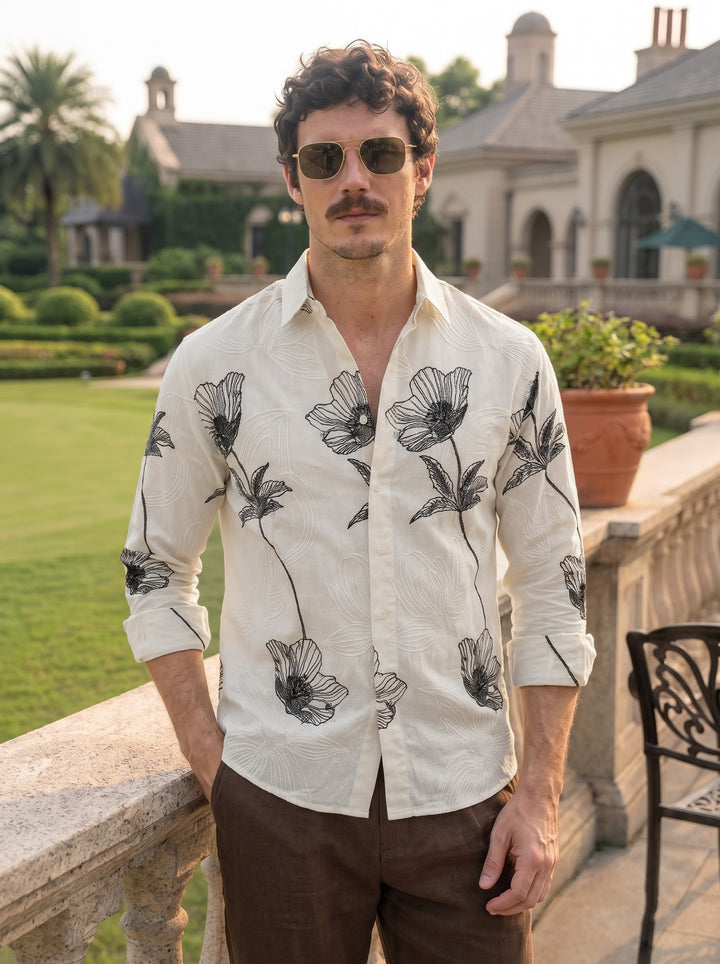 The Bellarivo Premium Printed Shirt – Bianco