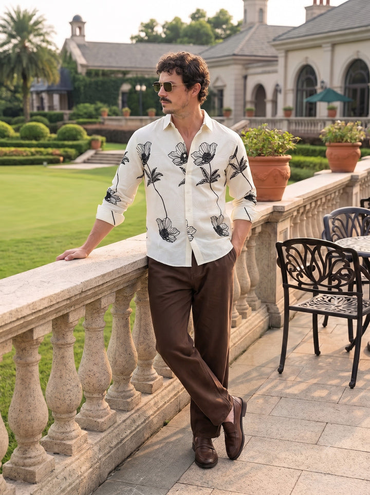 The Bellarivo Premium Printed Shirt – Bianco