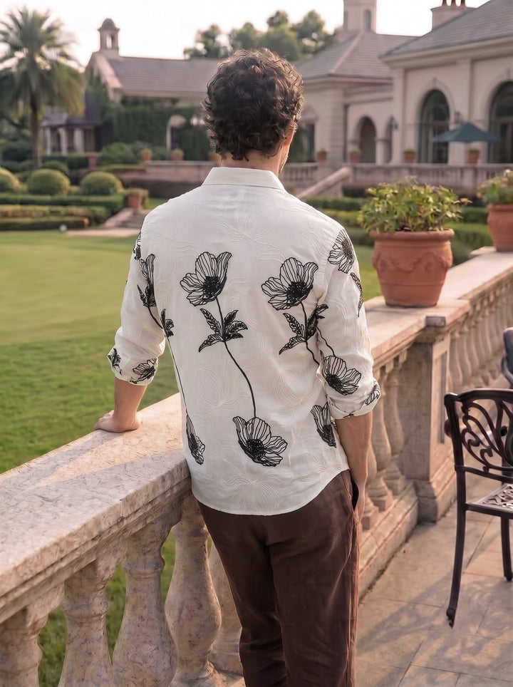 The Bellarivo Premium Printed Shirt – Bianco