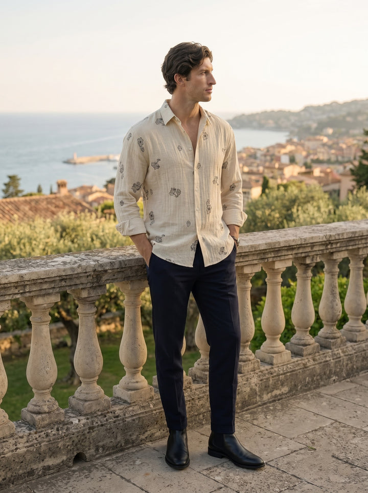 The Fiore Embroided Shirt – Latte