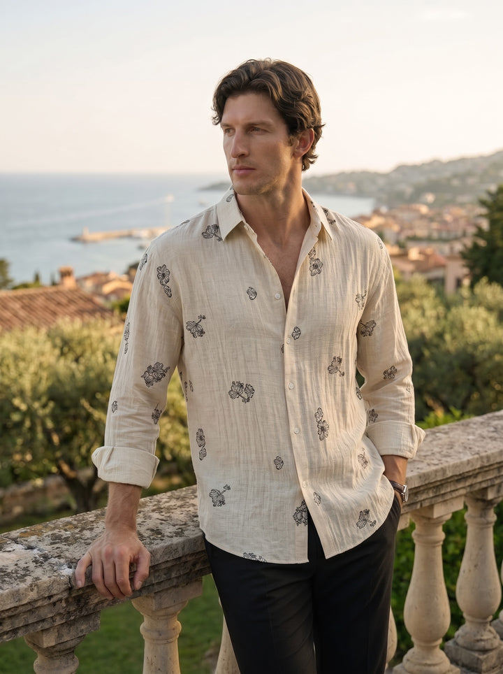 The Fiore Embroided Shirt – Latte