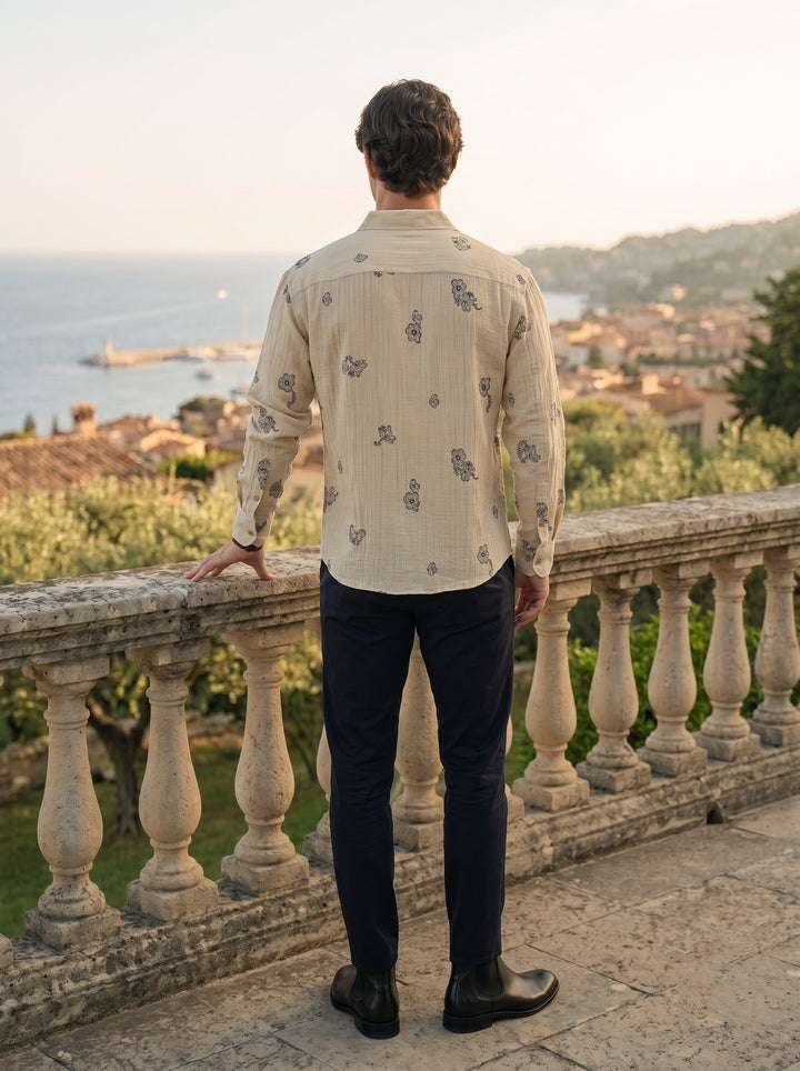 The Fiore Embroided Shirt – Latte
