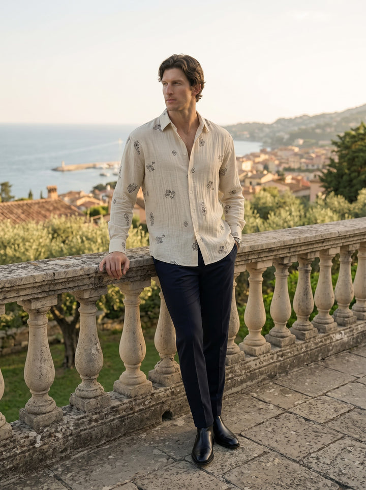 The Fiore Embroided Shirt – Latte