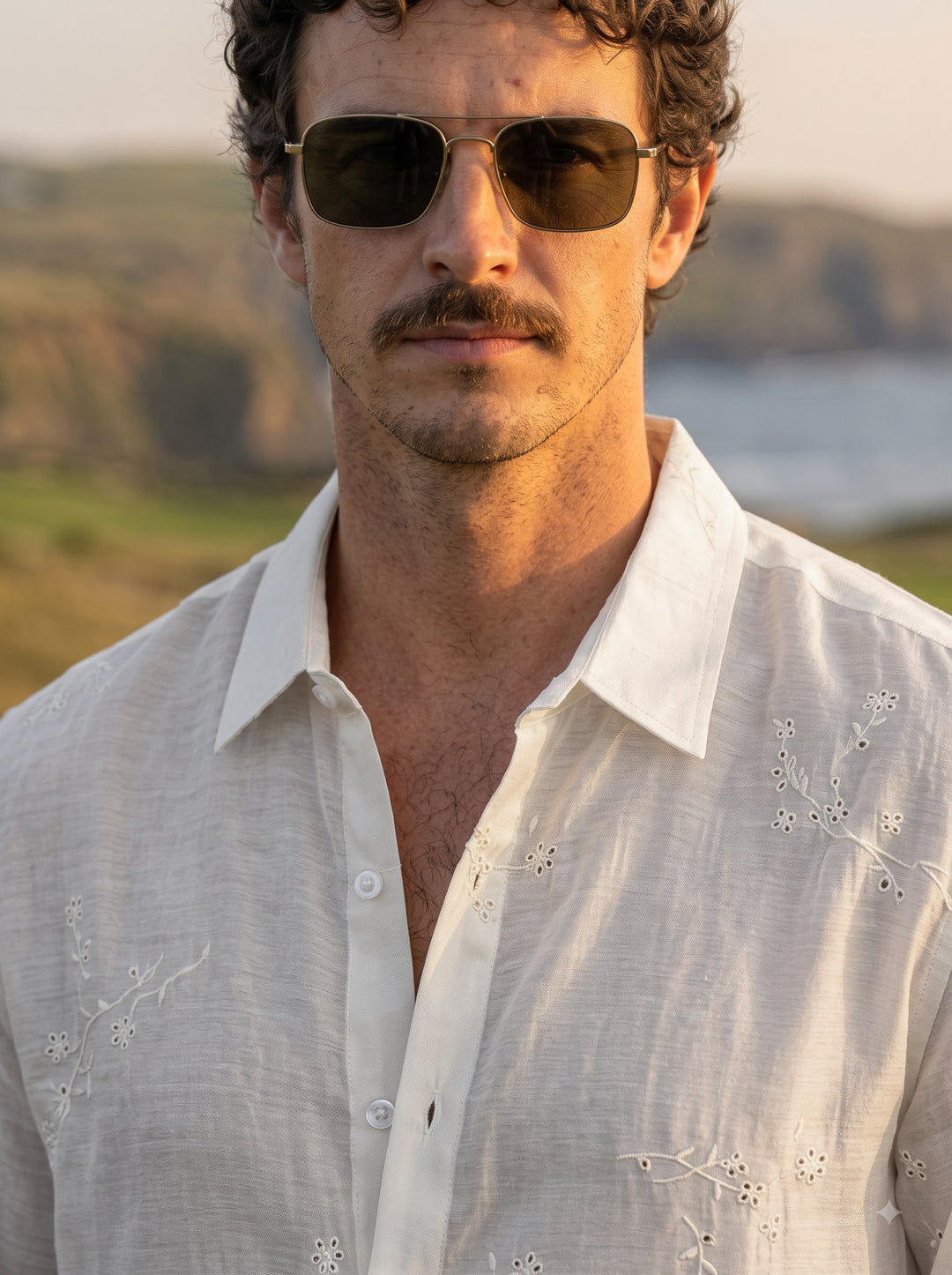 The Vigna Premium Embroidered Shirt – Ecru
