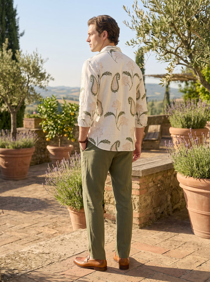 The Giardino Premium Embroidered Shirt – Avorio