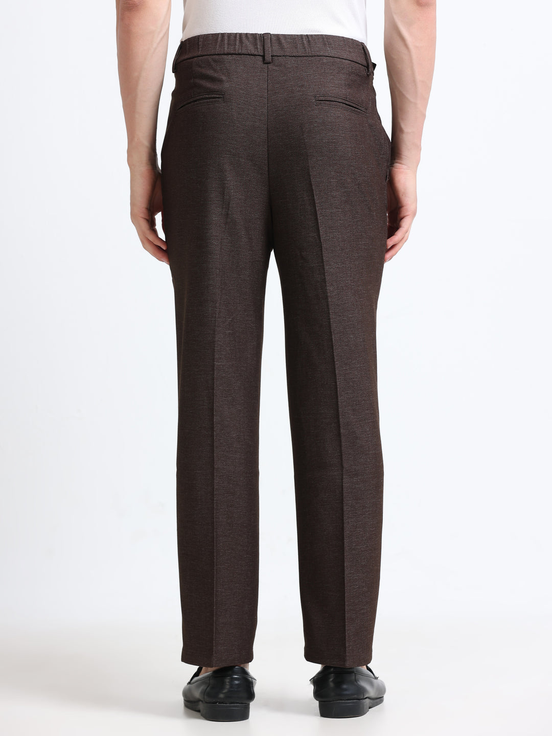 Marcello Side-Tab Tailored Trouser – Espresso Brown