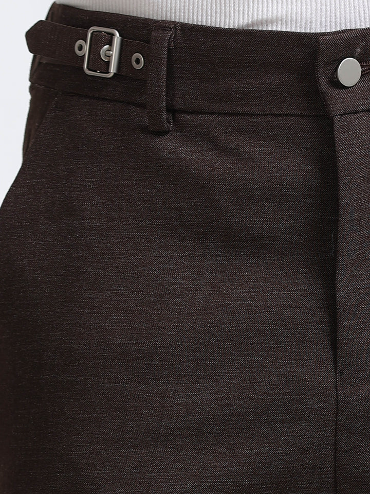 Marcello Side-Tab Tailored Trouser – Espresso Brown