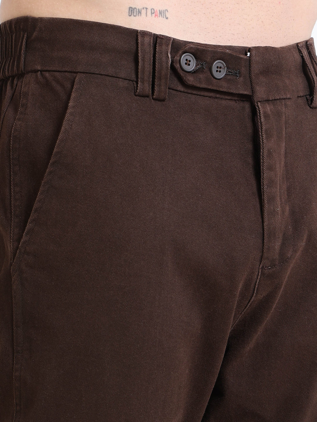 Dual-Button Slim Straight Trousers