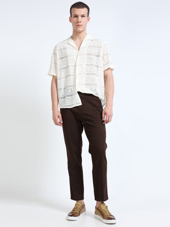 Dual-Button Slim Straight Trousers
