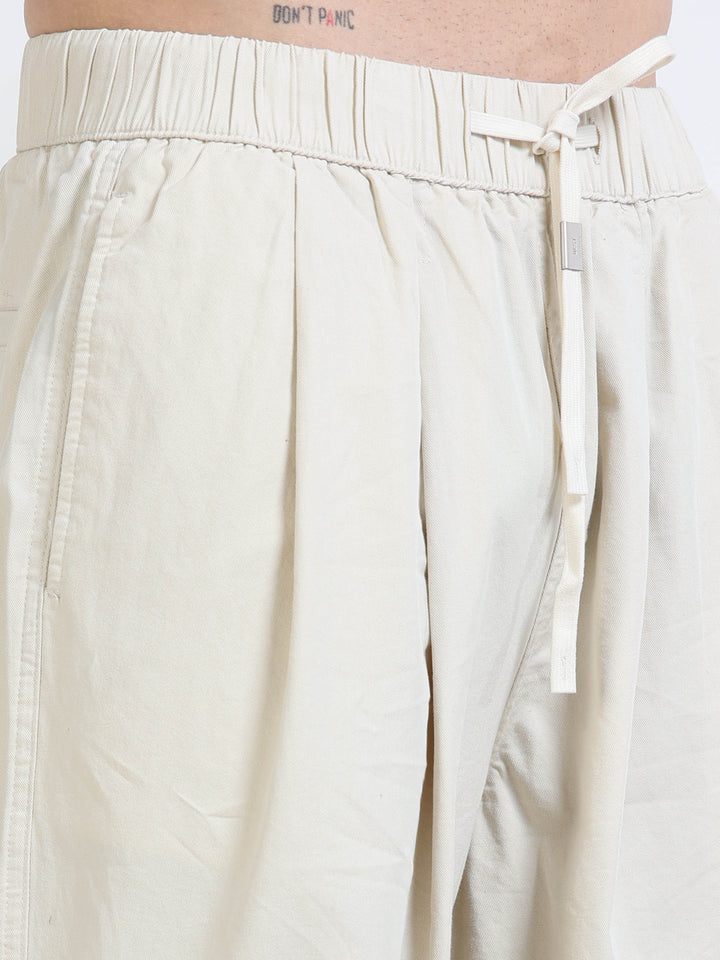 Relaxed Pleated Drawstring Trousers