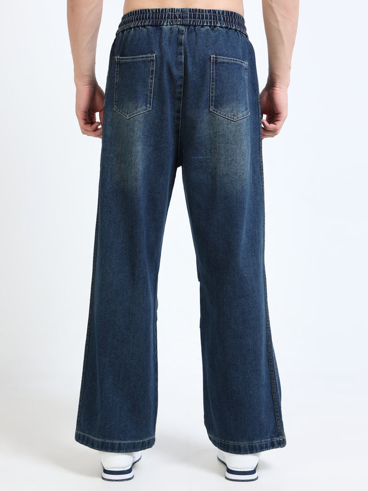 Relaxed Fit Utility Denim Pants