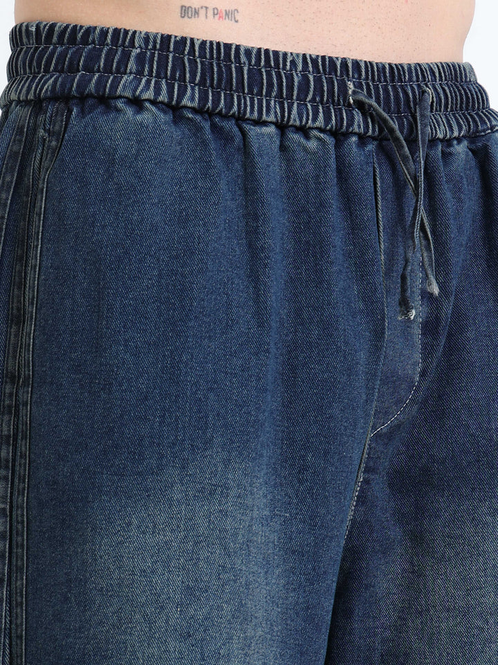 Relaxed Fit Utility Denim Pants