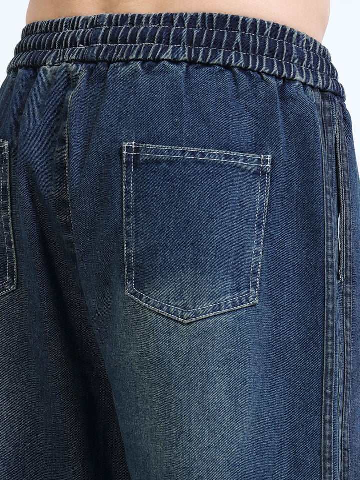 Relaxed Fit Utility Denim Pants
