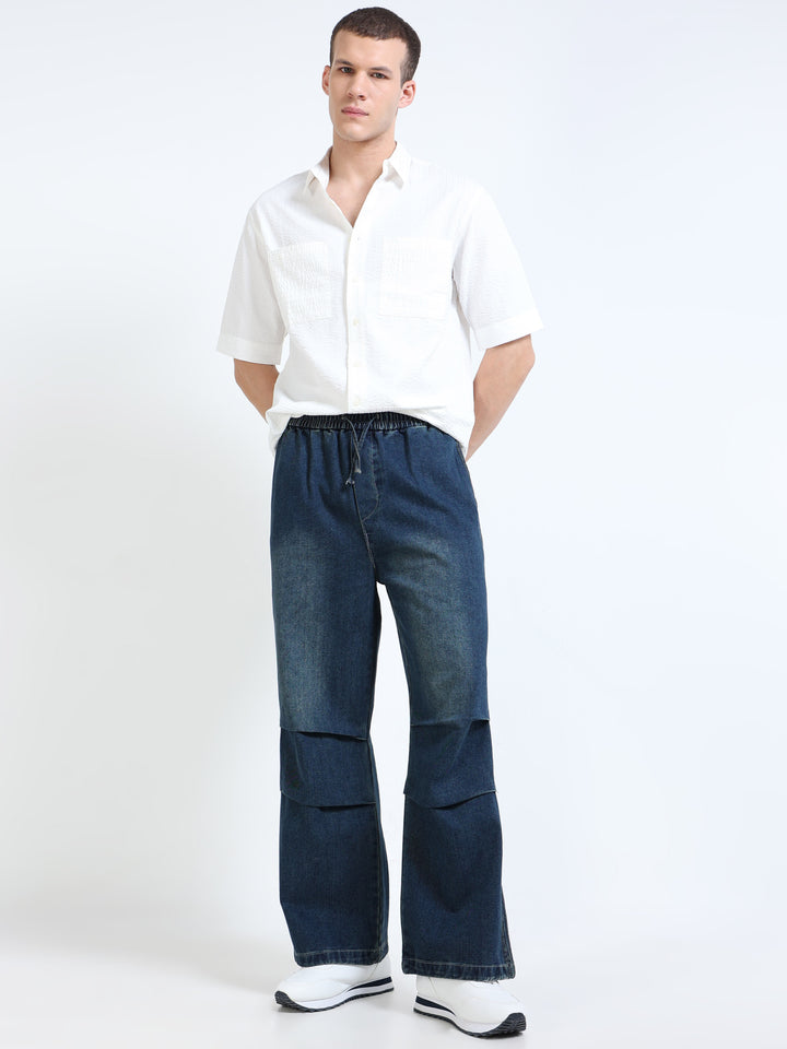 Relaxed Fit Utility Denim Pants