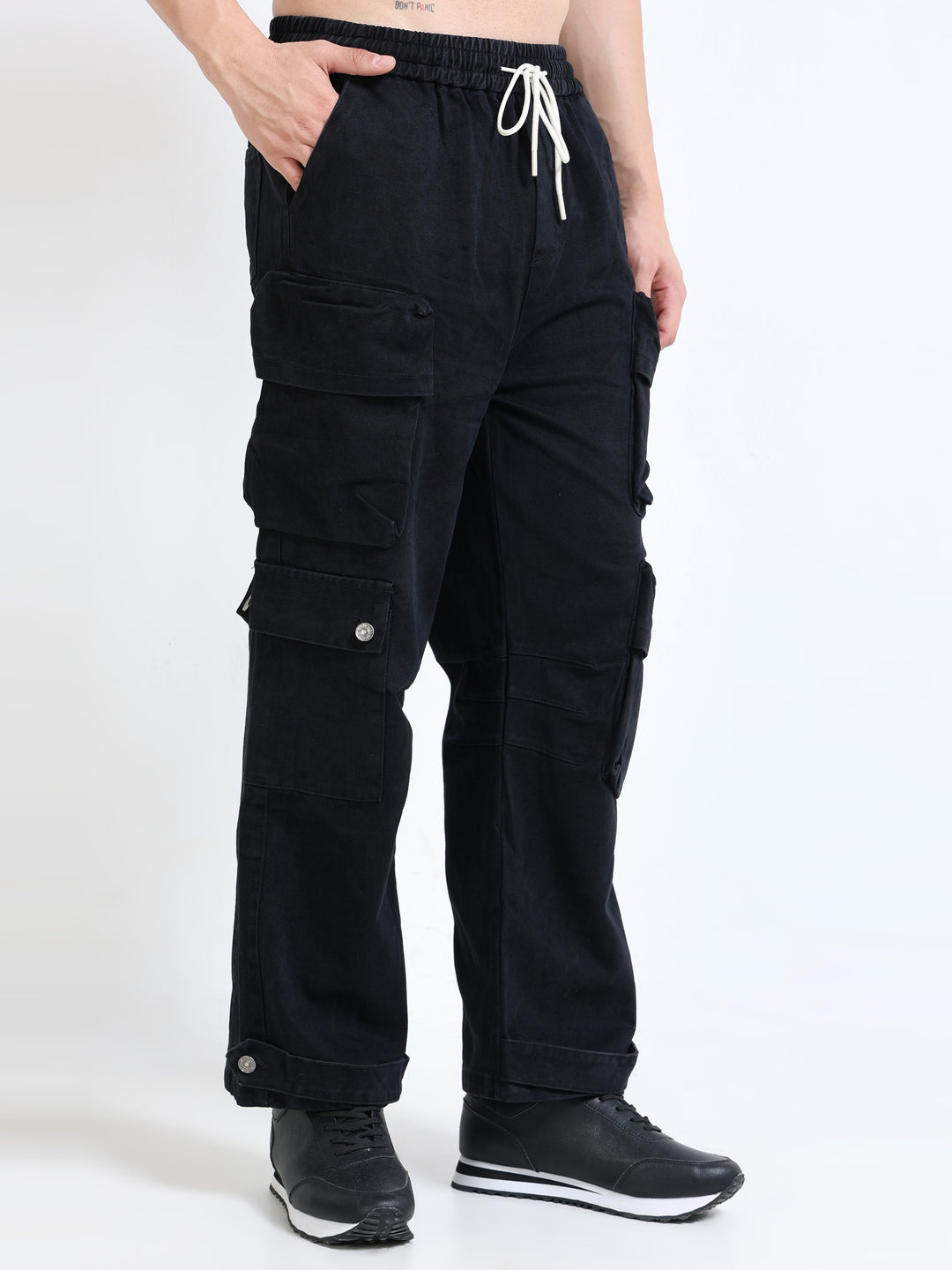 Multi-Pocket Relaxed Cargo Jeans