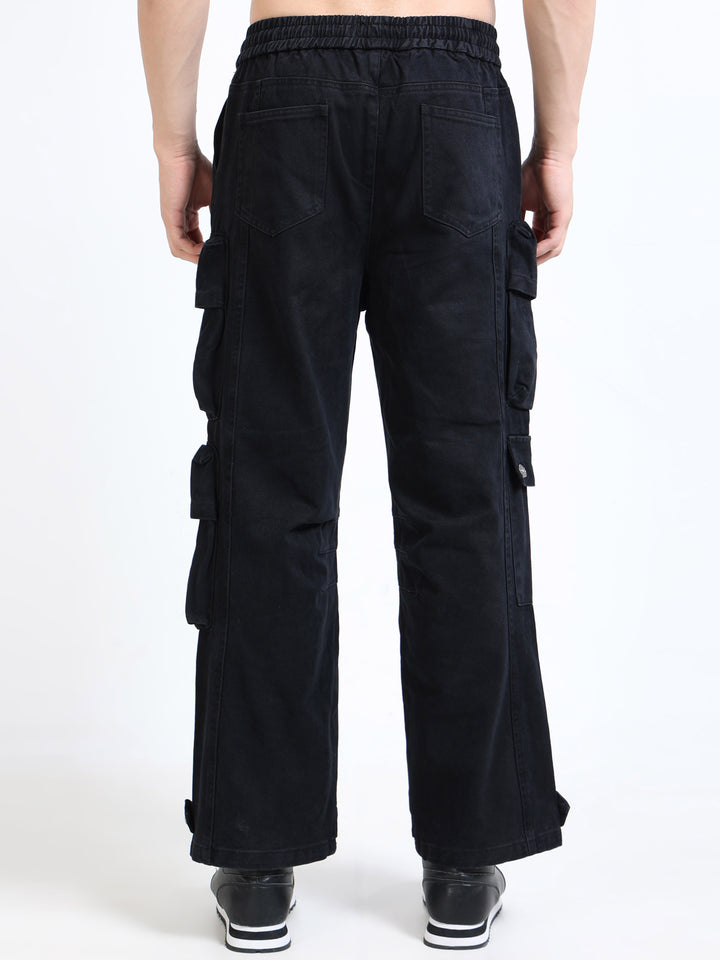 Multi-Pocket Relaxed Cargo Jeans