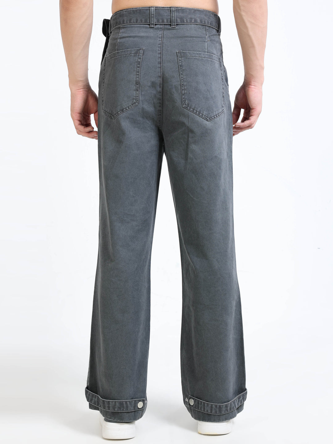 Utility Flap-Waist Wide Pants