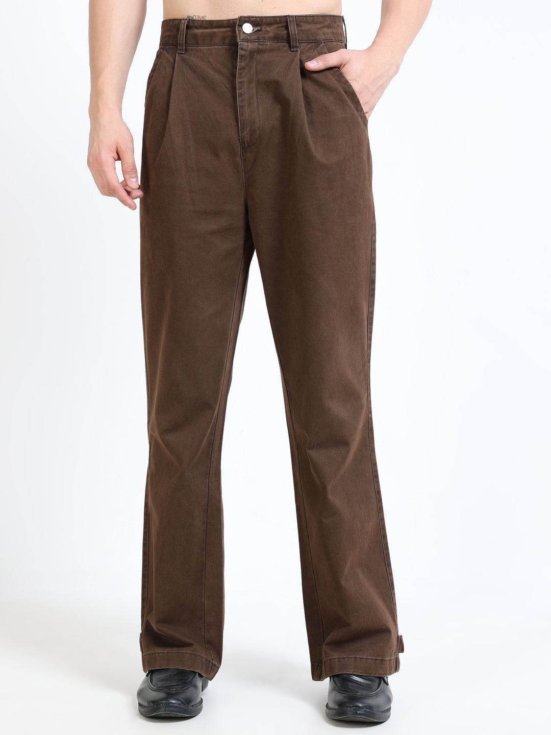 Utility Flap-Waist Wide Pants