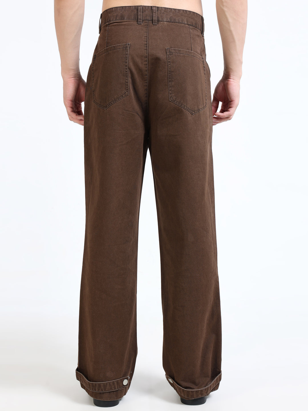 Utility Flap-Waist Wide Pants