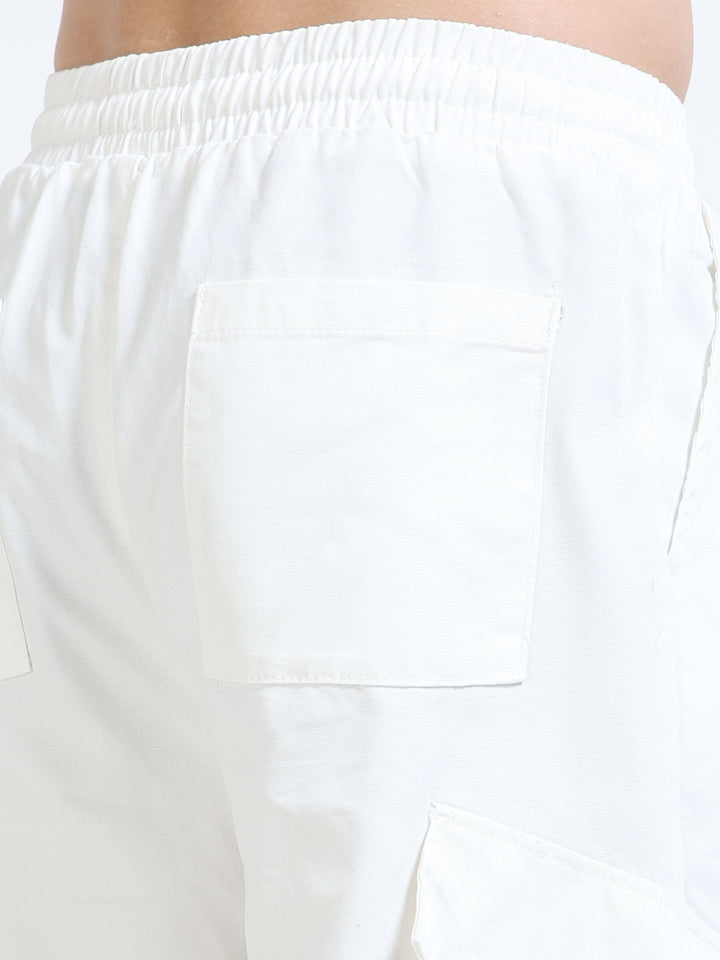 White Ombre Cargo Pants