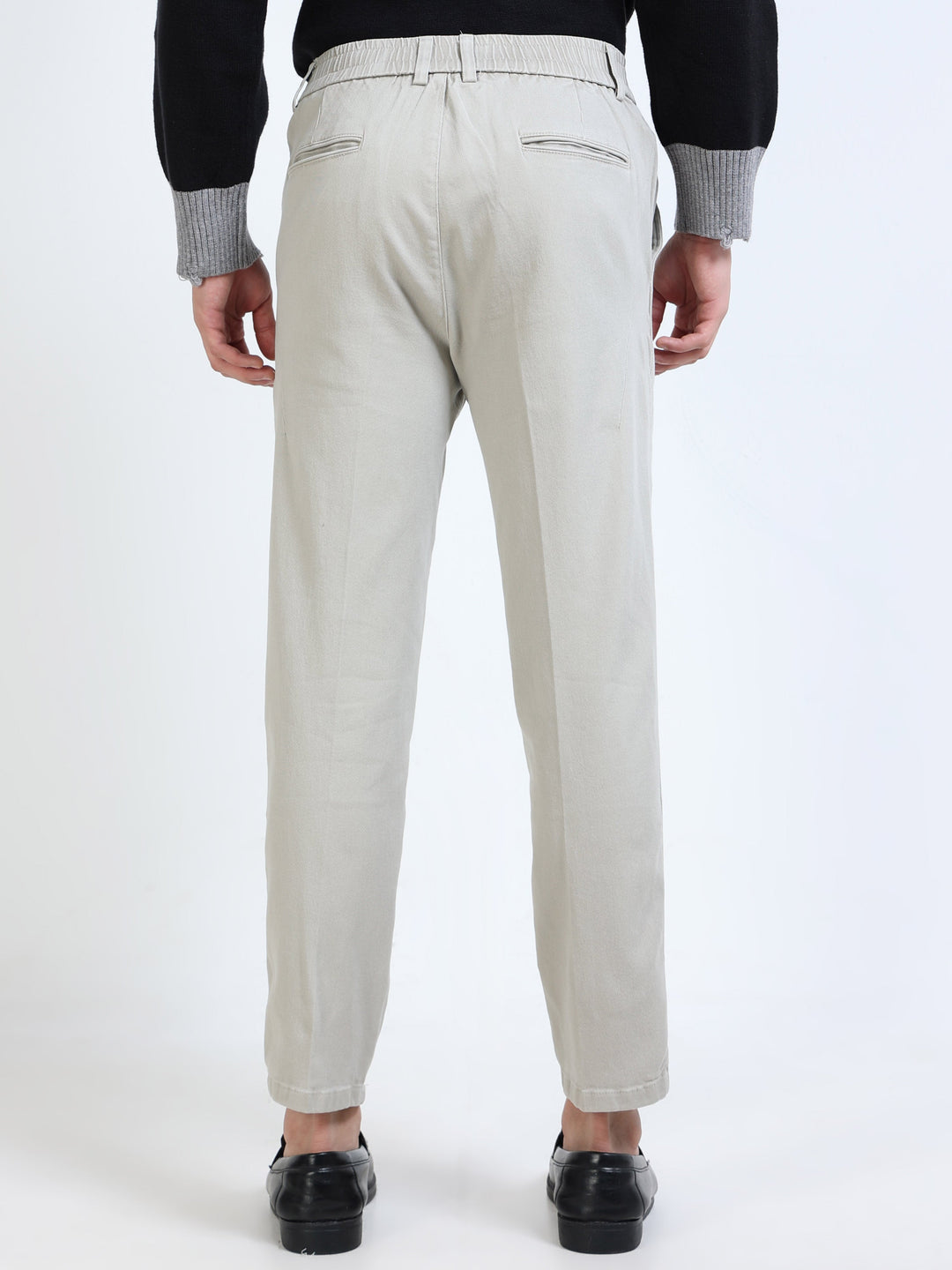 Dual-Button Slim Straight Trousers