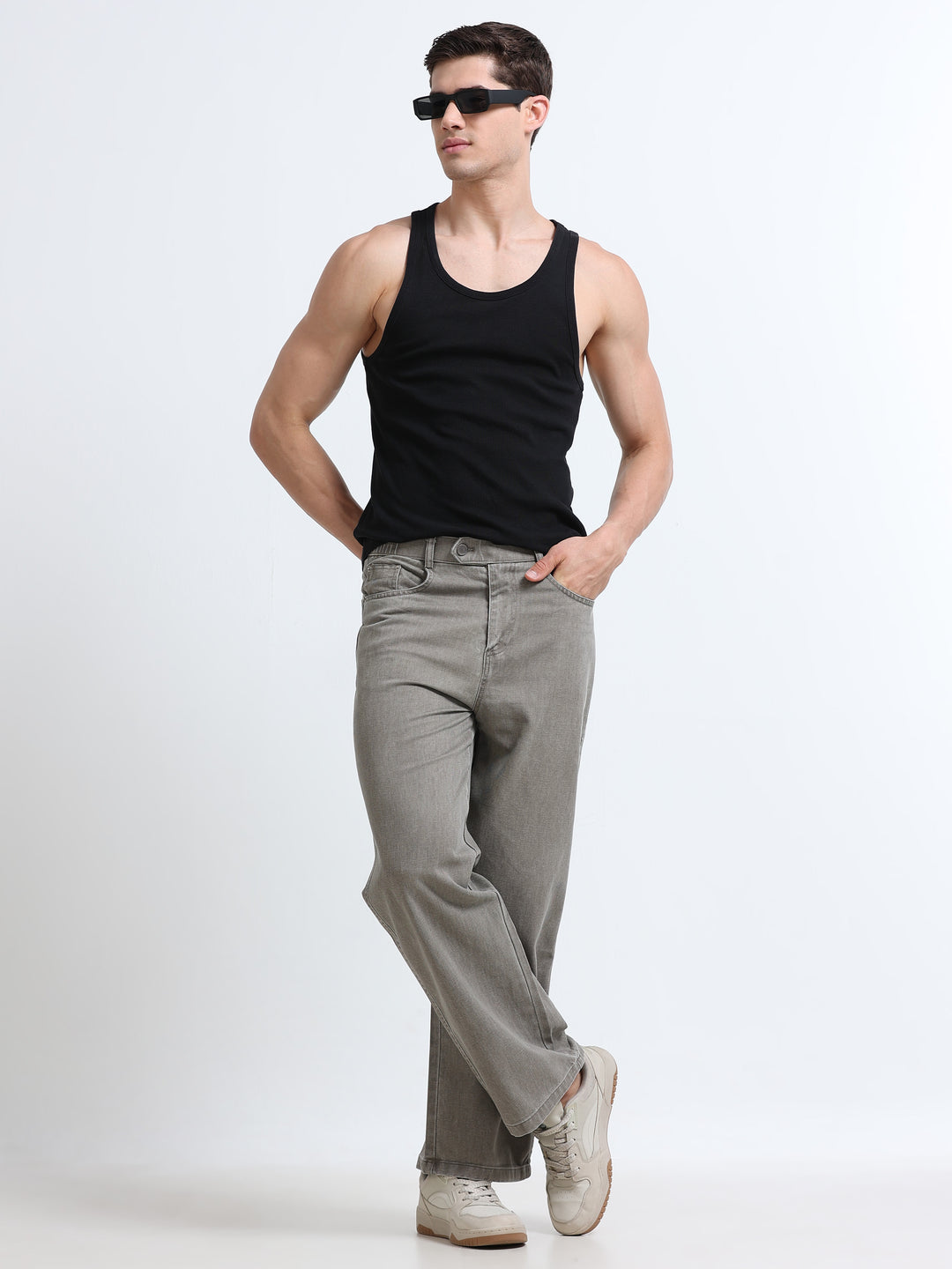 Velano Straight Fit Denim – Ash Grey