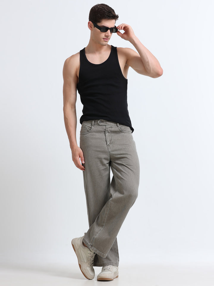 Velano Straight Fit Denim – Ash Grey