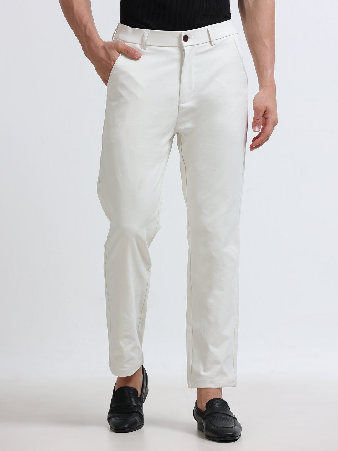 Toreno Tailored Comfort Trouser – Ivory Cream