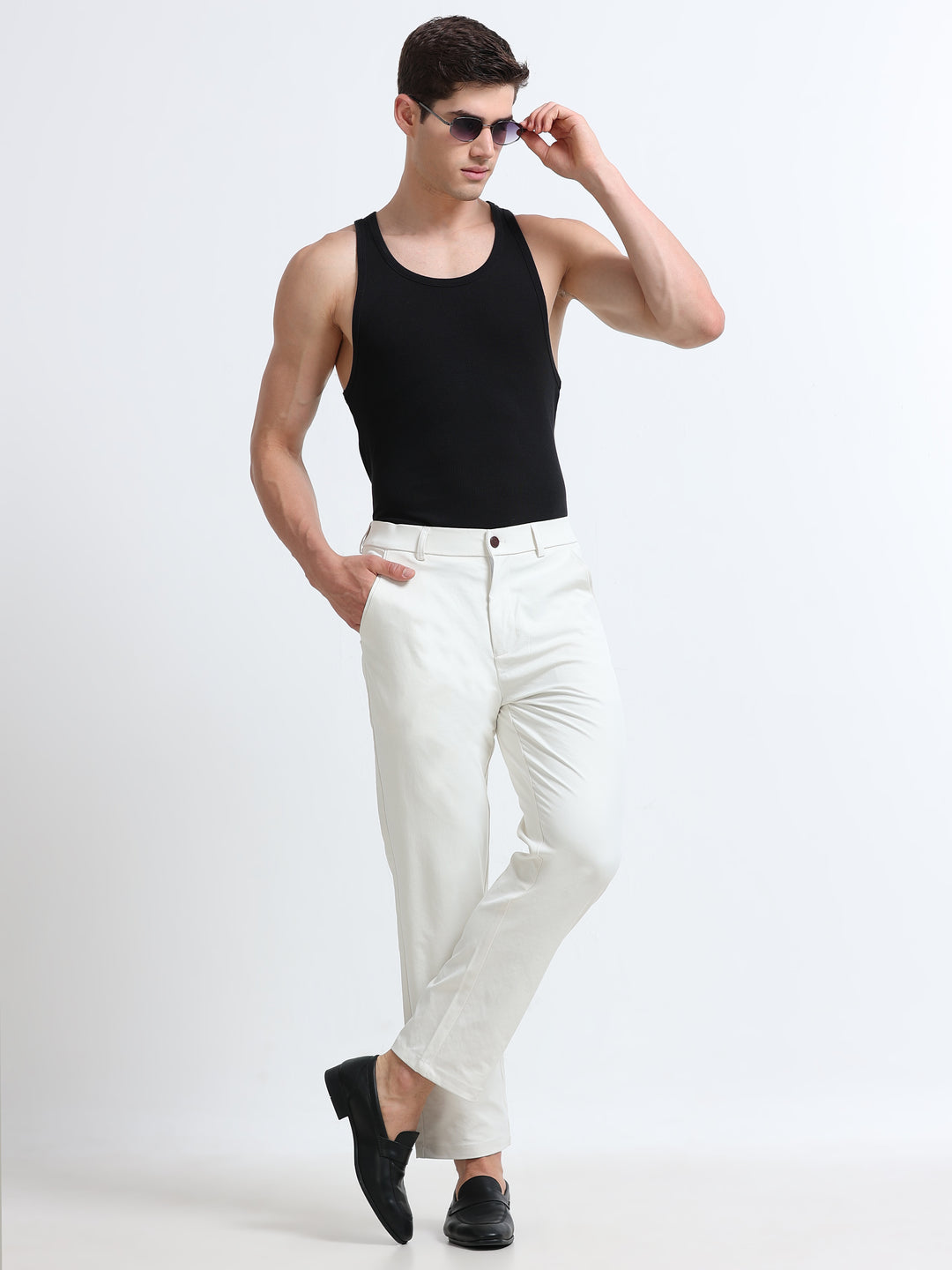 Toreno Tailored Comfort Trouser – Ivory Cream