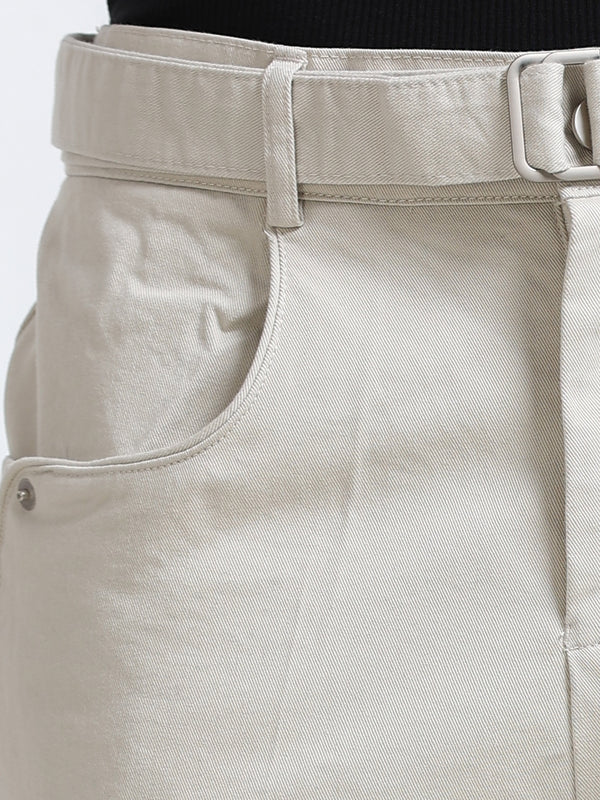 Lunaro Utility Tapered Trouser – Stone Beige