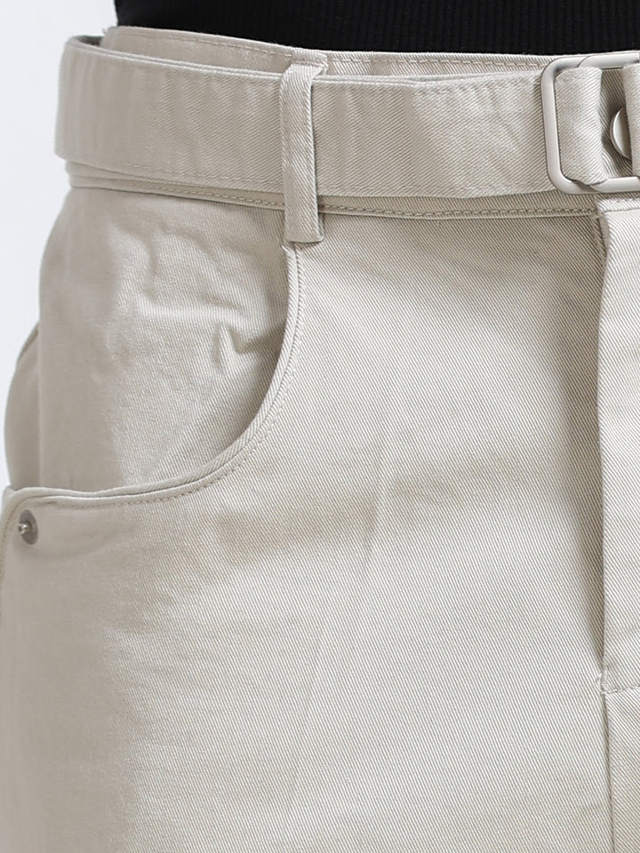 Lunaro Utility Tapered Trouser – Stone Beige