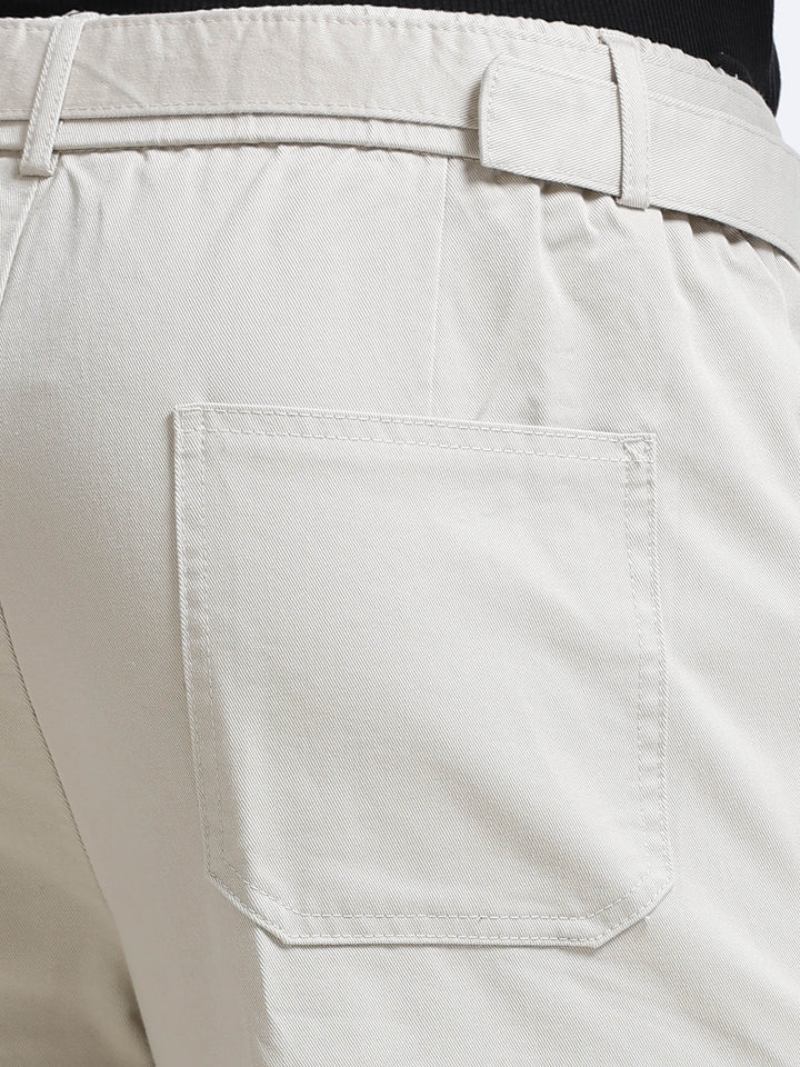 Lunaro Utility Tapered Trouser – Stone Beige