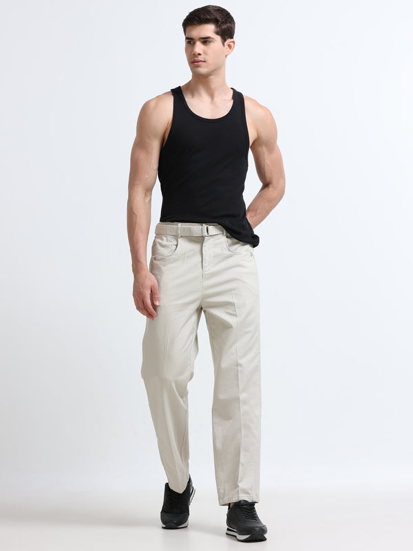 Lunaro Utility Tapered Trouser – Stone Beige