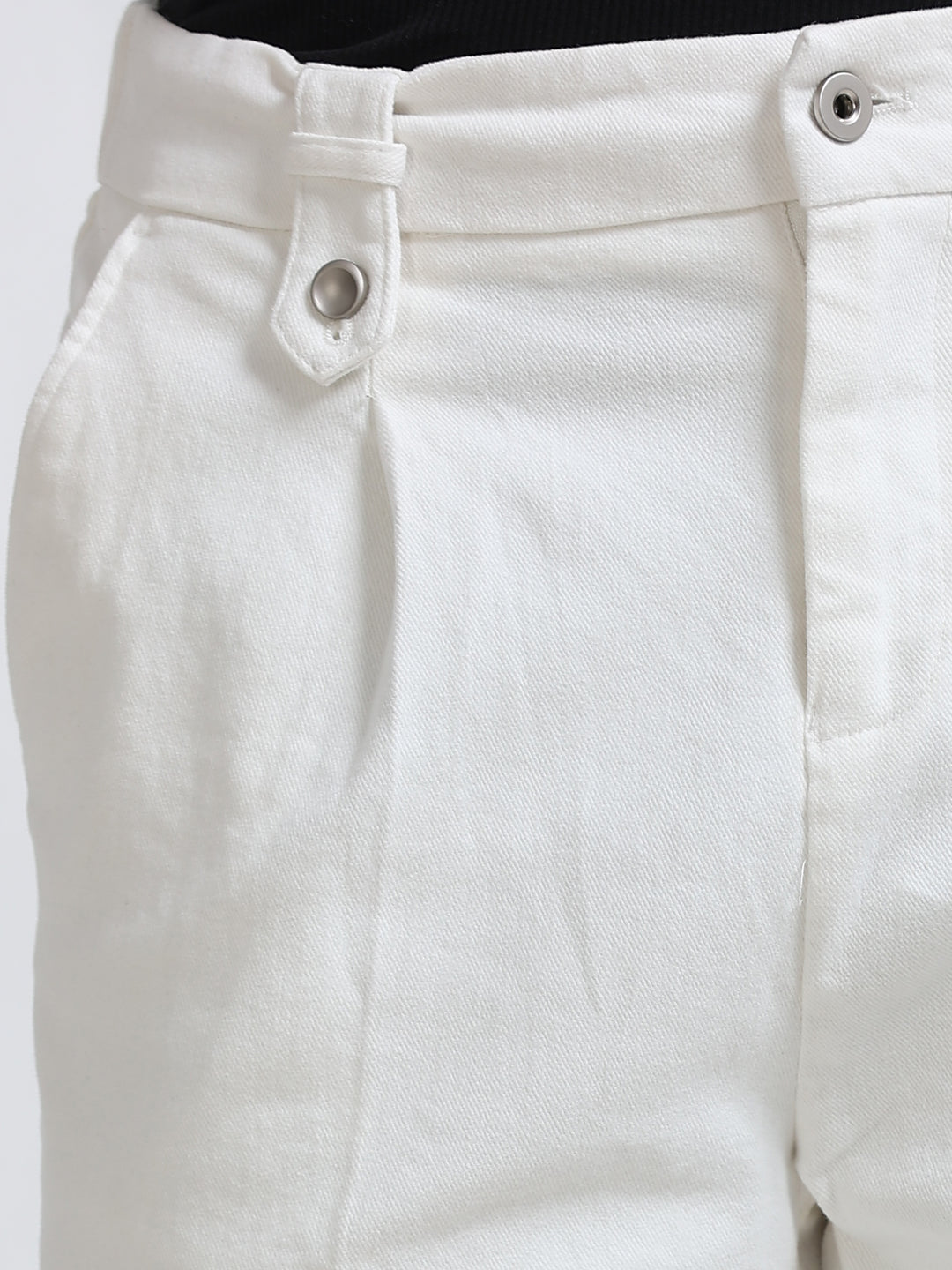 Savero Pleated Tapered Trouser – Ivory White