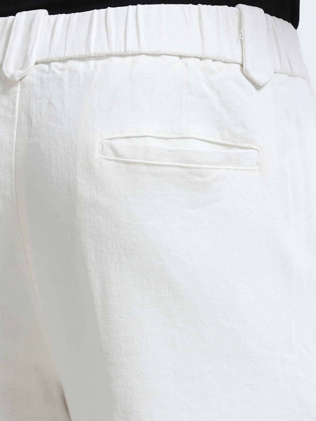Savero Pleated Tapered Trouser – Ivory White