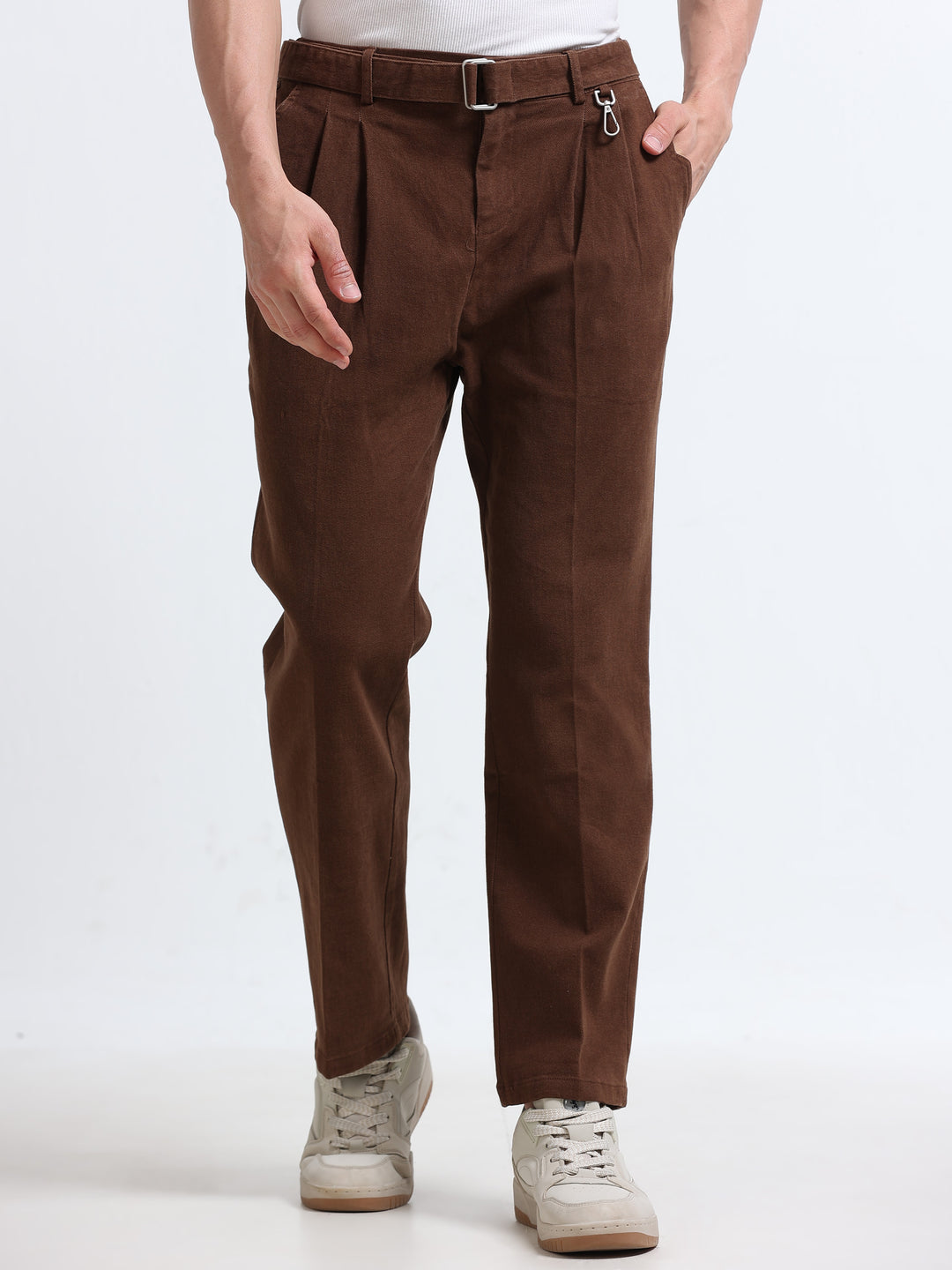 Altavio Utility Tailored Trouser – Espresso Brown