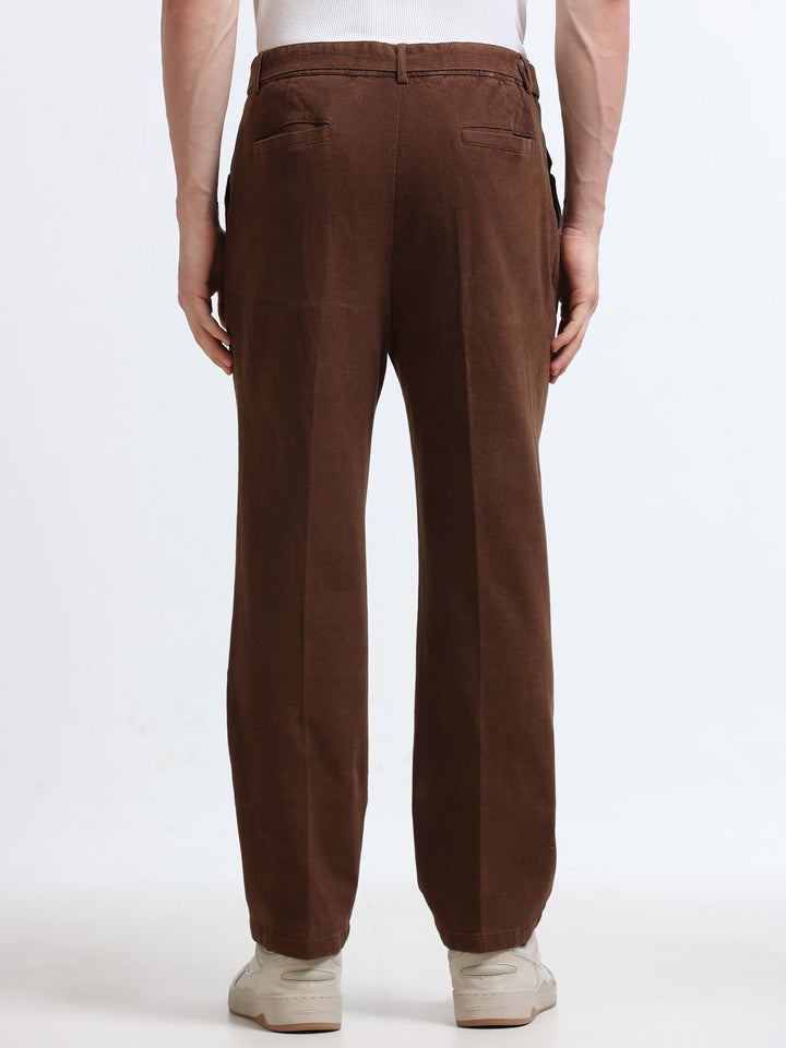 Altavio Utility Tailored Trouser – Espresso Brown