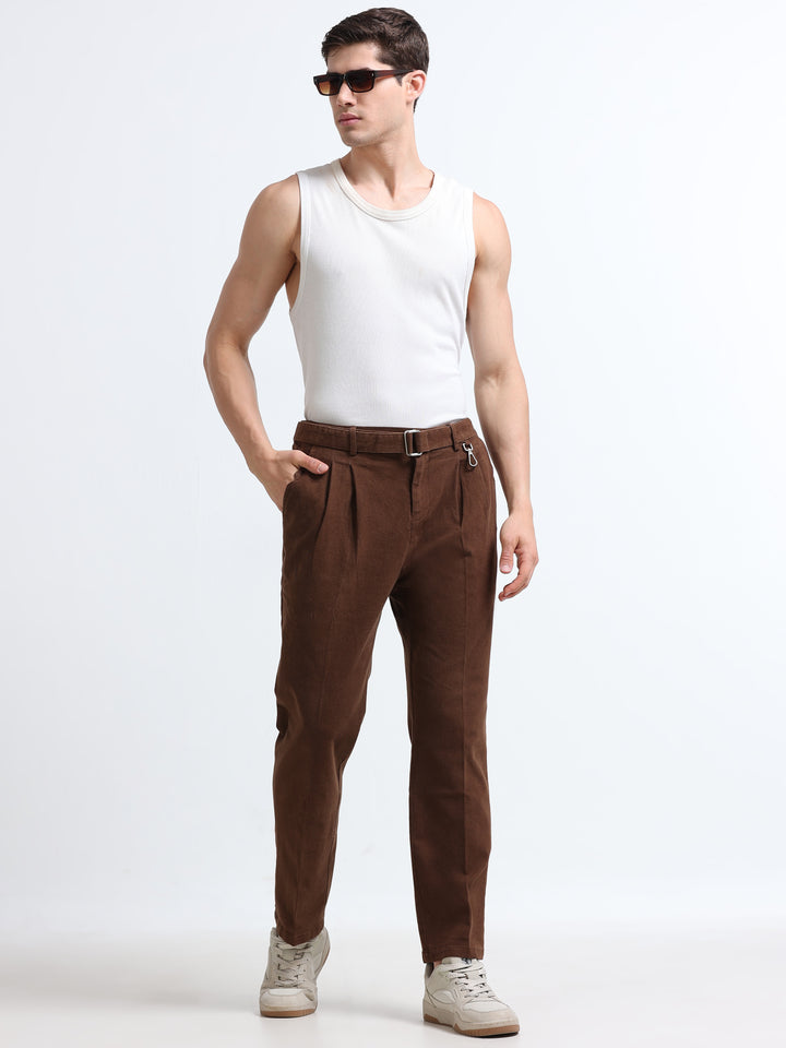 Altavio Utility Tailored Trouser – Espresso Brown