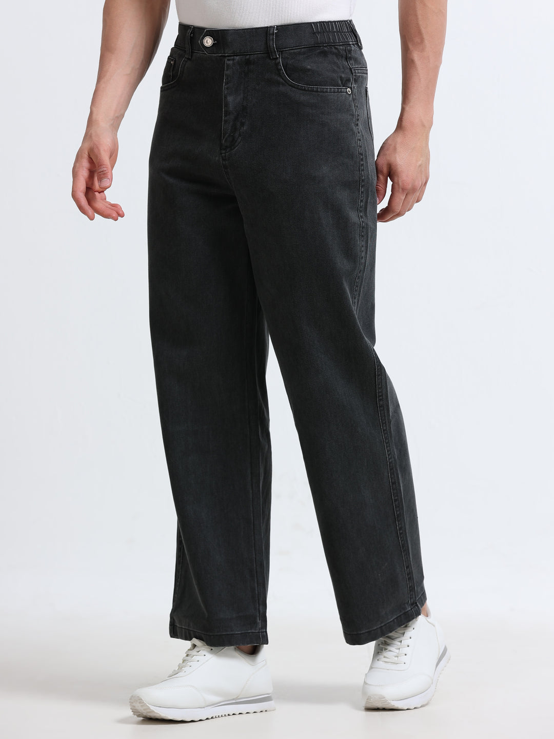 Velano Straight Fit Denim – Washed Black