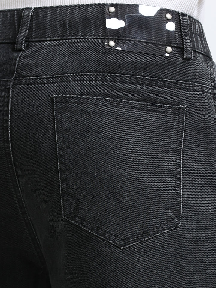 Velano Straight Fit Denim – Washed Black