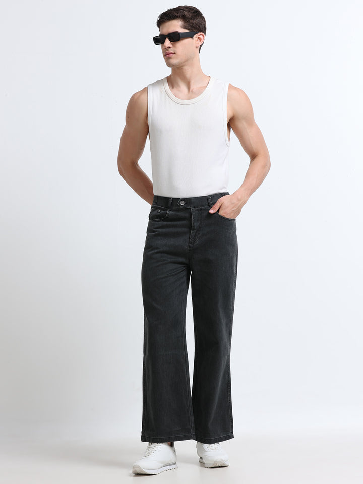 Velano Straight Fit Denim – Washed Black