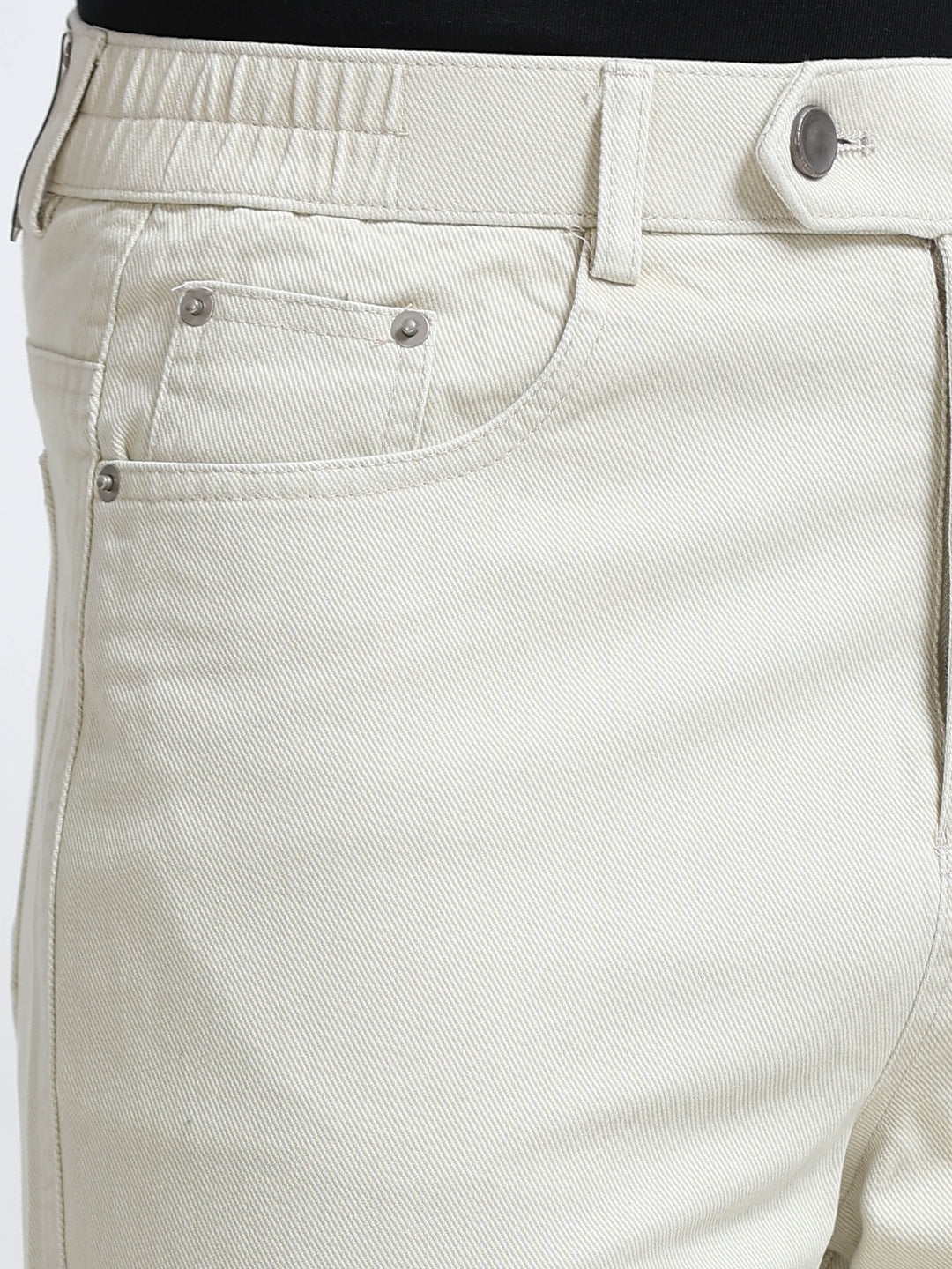 Velano Straight Fit Denim – Ivory Beige