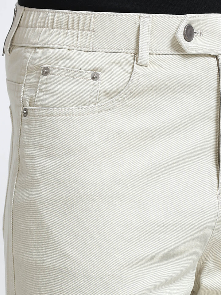 Velano Straight Fit Denim – Ivory Beige