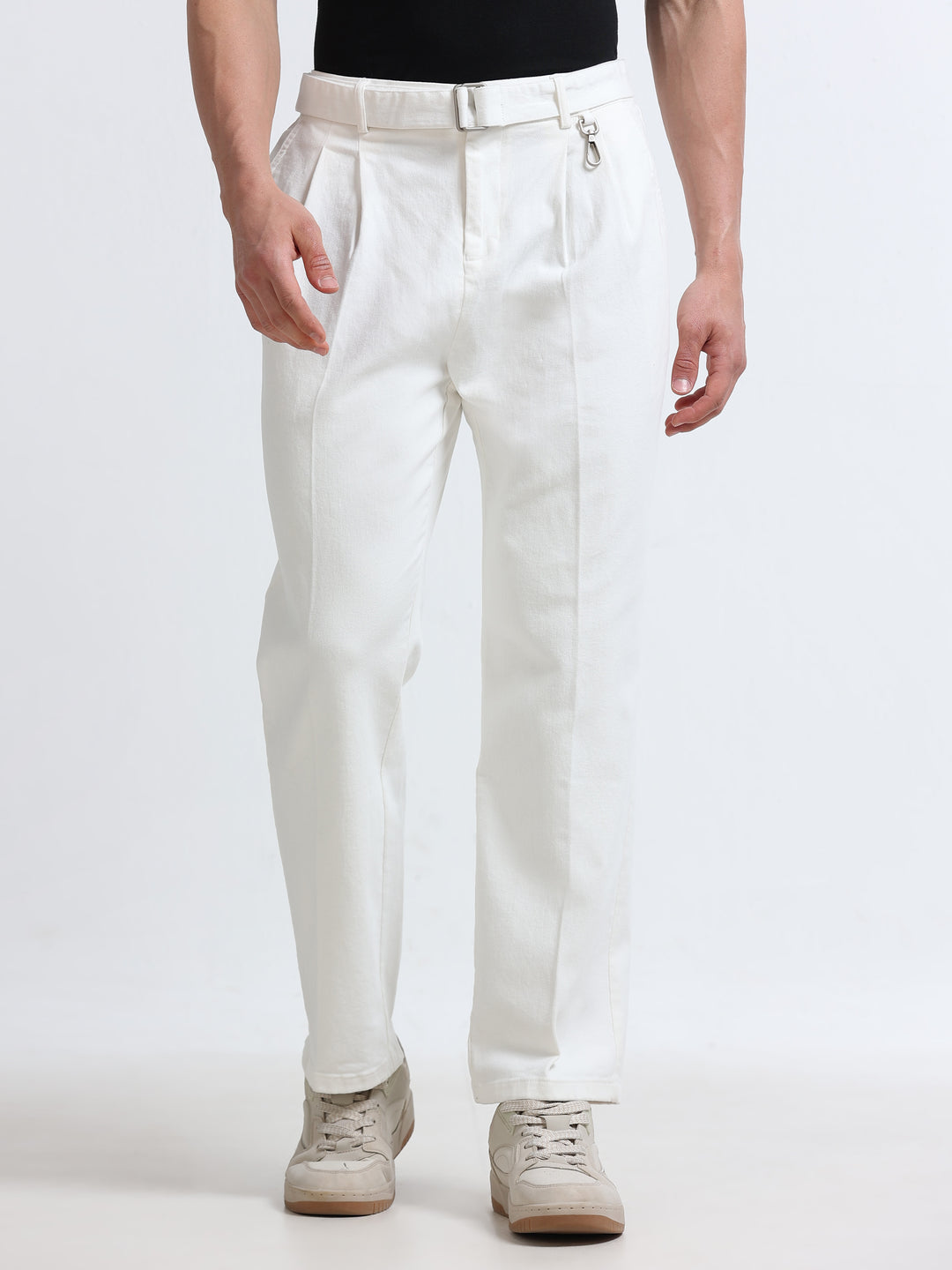 Altavio Utility Tailored Trouser – Ivory White