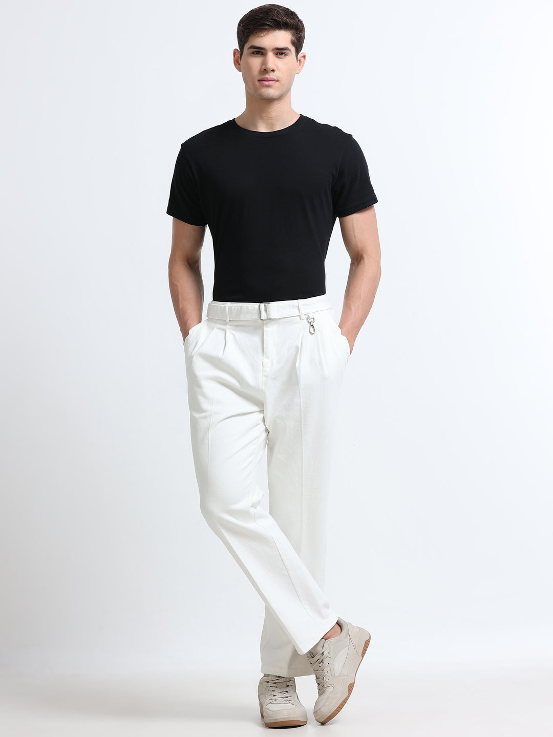 Altavio Utility Tailored Trouser – Ivory White