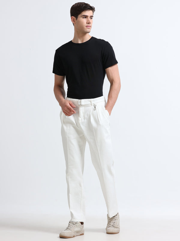 Altavio Utility Tailored Trouser – Ivory White