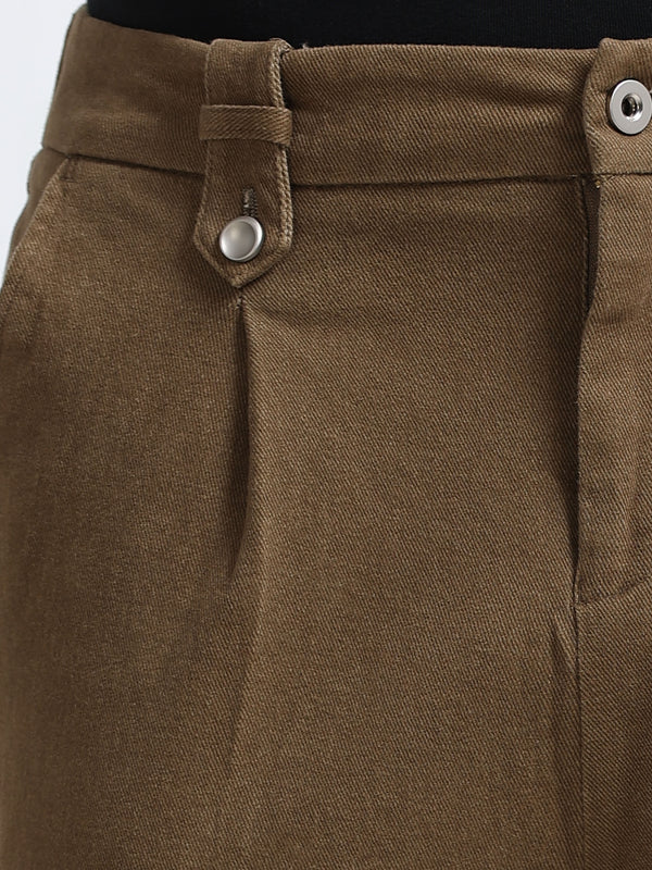 Savero Pleated Tapered Trouser – Olive Moss